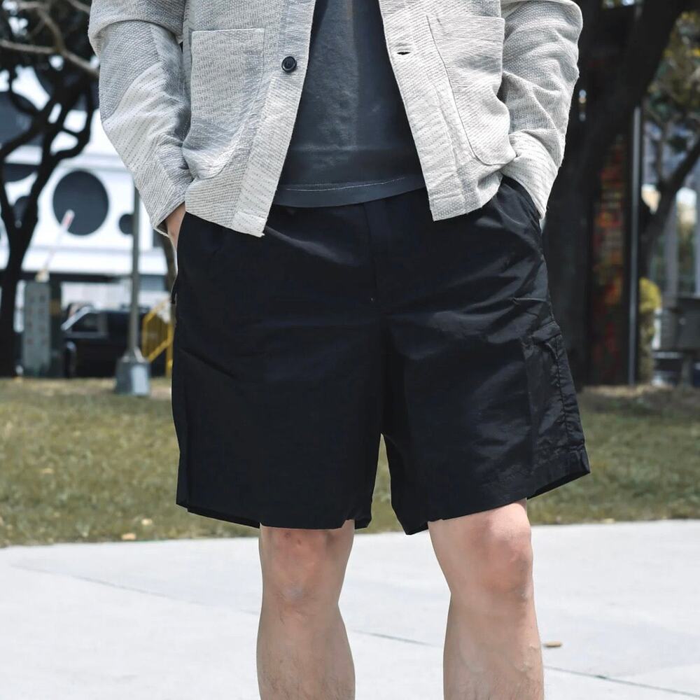 3sixteen Black Nylon Trail Shorts Small NEW Adjustable Buckle Belt Cargo Pocket